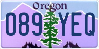 OR license plate 089YEQ