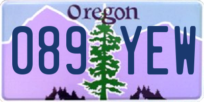OR license plate 089YEW