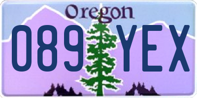 OR license plate 089YEX