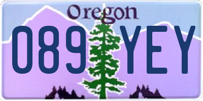 OR license plate 089YEY