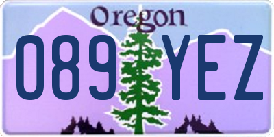 OR license plate 089YEZ