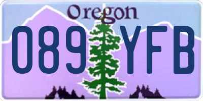 OR license plate 089YFB