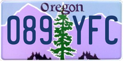 OR license plate 089YFC