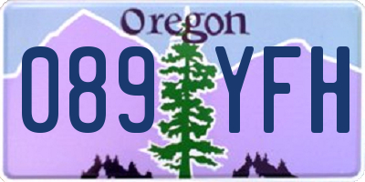 OR license plate 089YFH