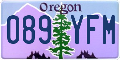 OR license plate 089YFM