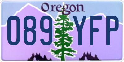 OR license plate 089YFP