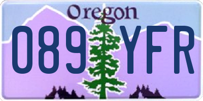 OR license plate 089YFR