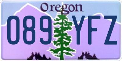 OR license plate 089YFZ