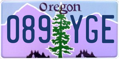 OR license plate 089YGE