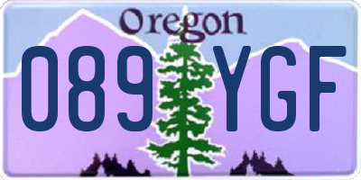 OR license plate 089YGF