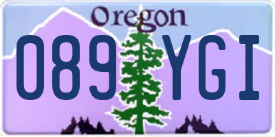 OR license plate 089YGI