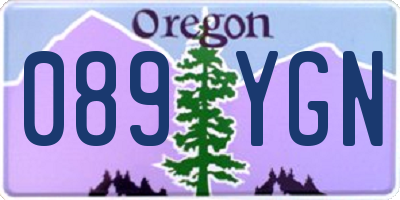 OR license plate 089YGN