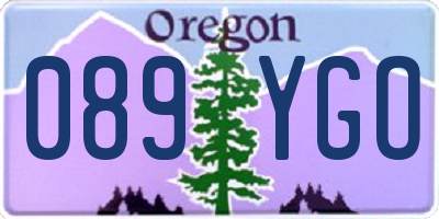OR license plate 089YGO