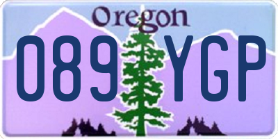 OR license plate 089YGP