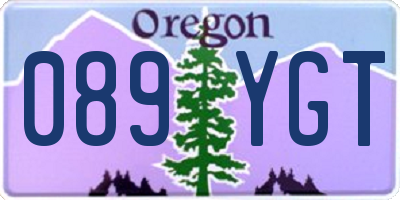 OR license plate 089YGT