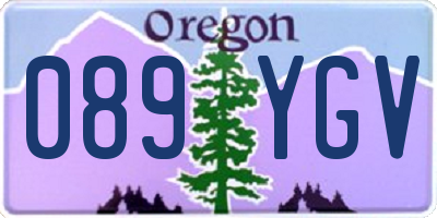 OR license plate 089YGV