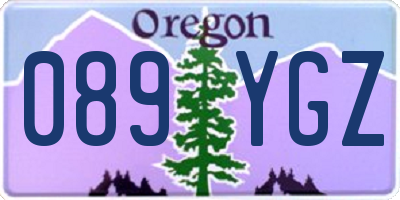 OR license plate 089YGZ