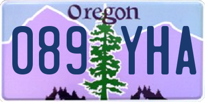 OR license plate 089YHA