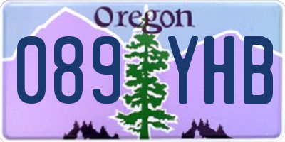 OR license plate 089YHB