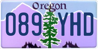 OR license plate 089YHD
