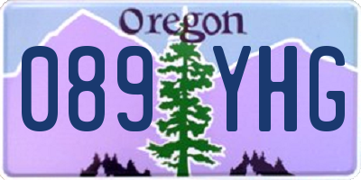OR license plate 089YHG