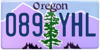 OR license plate 089YHL