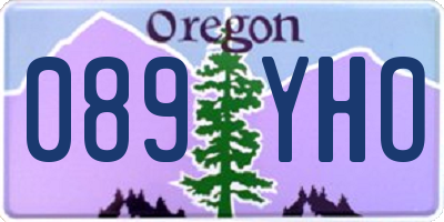 OR license plate 089YHO