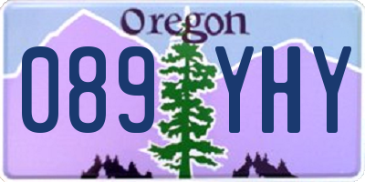 OR license plate 089YHY