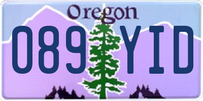 OR license plate 089YID