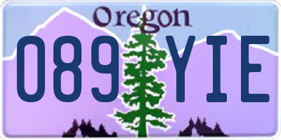 OR license plate 089YIE