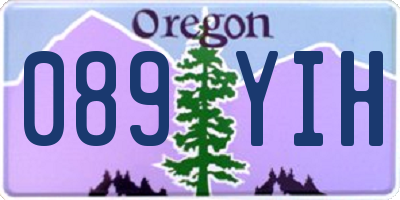 OR license plate 089YIH