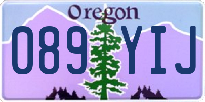 OR license plate 089YIJ