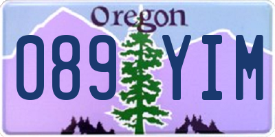 OR license plate 089YIM