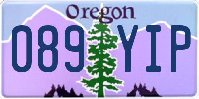 OR license plate 089YIP