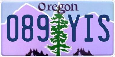 OR license plate 089YIS