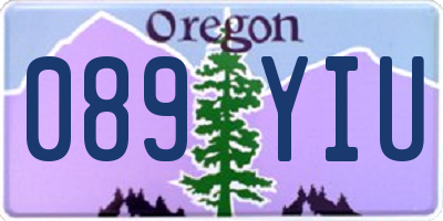 OR license plate 089YIU