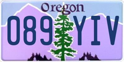 OR license plate 089YIV