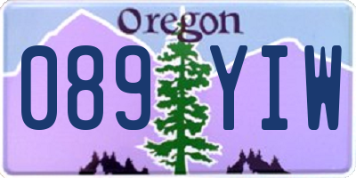 OR license plate 089YIW