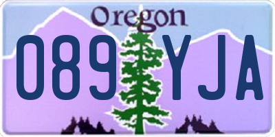 OR license plate 089YJA