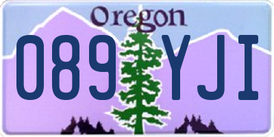 OR license plate 089YJI