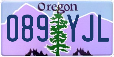 OR license plate 089YJL