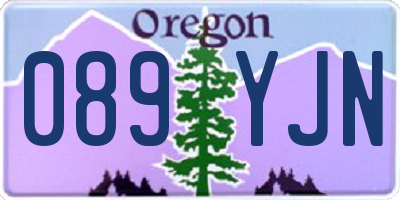 OR license plate 089YJN