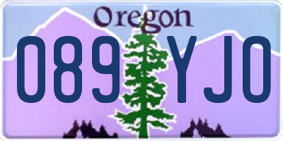 OR license plate 089YJO