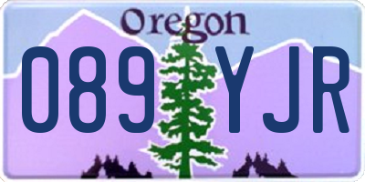 OR license plate 089YJR