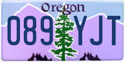 OR license plate 089YJT