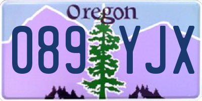 OR license plate 089YJX