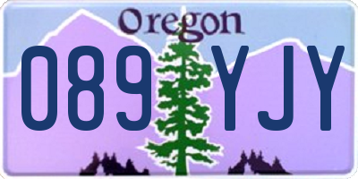 OR license plate 089YJY