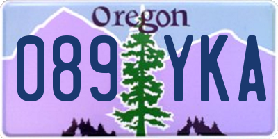 OR license plate 089YKA