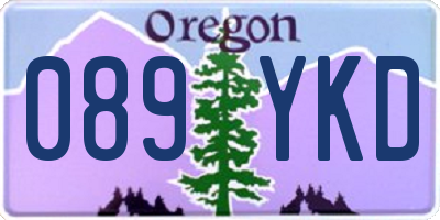 OR license plate 089YKD