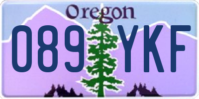 OR license plate 089YKF